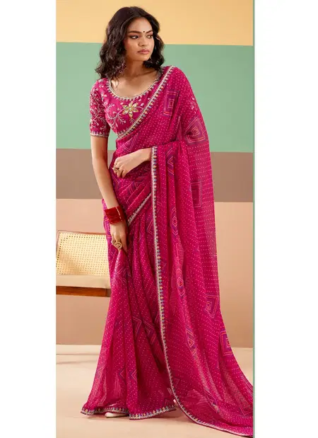 Devi By Stavan Georgette Fancy Embroidery Work Saree Wholesalers In Delhi